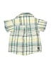 Tea 100% Cotton Plaid Green Short Sleeve Button-Down Shirt Size 9-12 mo - photo 2