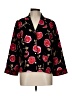 Kate Spade New York 100% Polyester Floral Black Blazer Size L - photo 1