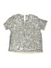 Crewcuts Metallic Silver Short Sleeve Blouse Size 10 - photo 2