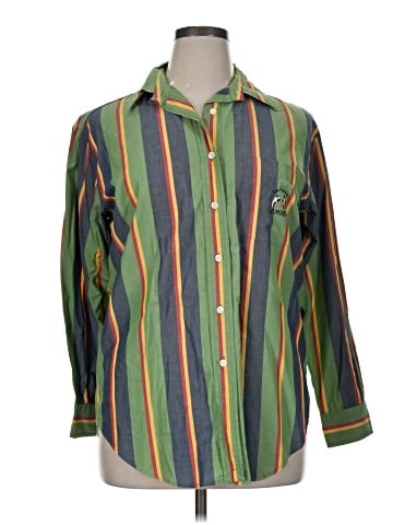 Lauren by Ralph Lauren 3/4 Sleeve Button-Down Shirt (view 1)