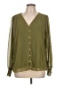 Gibson Look 100% Polyester Green Long Sleeve Blouse Size L - photo 1