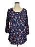 JM Collection Blue 3/4 Sleeve Blouse Size 1X - photo 1