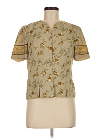 Halmode Petites Short Sleeve Blouse (view 1)