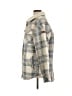 Roxy 100% Polyester Plaid Gray Coat Size L - photo 5