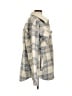 Roxy 100% Polyester Plaid Gray Coat Size L - photo 4