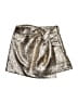 Unbranded 100% Polyester Metallic Silver Faux Leather Skirt Size M - photo 1