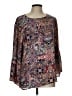 Renee C. 100% Polyester Brown Long Sleeve Blouse Size Lg - XL - photo 1