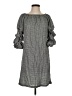 MSK 100% Rayon Checkered-gingham Gray Casual Dress Size S - photo 1