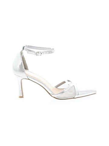 Silver Slipper Heels (view 1)