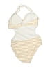 Chelsea28 Stripes Ivory One Piece Swimsuit Size L - photo 2