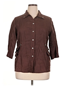 Stephanie Rogers 3/4 Sleeve Button Down Shirt