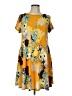emerald Print Yellow Casual Dress Size L - photo 1