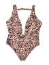 Buddy Love Animal Print Pink One Piece Swimsuit Size L - photo 1
