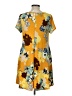 emerald Print Yellow Casual Dress Size L - photo 2