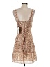 Theory 100% Polyester Animal Print Tan Casual Dress Size 0 - photo 2