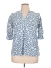 Amana Blue 3/4 Sleeve Blouse Size XL - photo 1