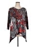 Assorted Brands Gray 3/4 Sleeve Top Size 1X - photo 1