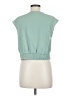 Fashion 100% Polyester Green Short Sleeve Top Size M - photo 2