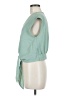 Fashion 100% Polyester Green Short Sleeve Top Size M - photo 5
