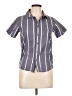 RSQ Stripes Gray Short Sleeve Blouse Size L - photo 1