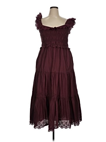Madewell Lucie Embroidered Cotton Midi Dress (view 1)