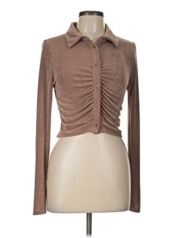Blue Blush Long Sleeve Blouse (view 1)