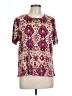 Alfred Dunner 100% Polyester Burgundy Short Sleeve Blouse Size L (petite) - photo 1