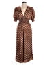 Slate & Willow 100% Polyester Polka Dots Brown Jumpsuit Size 14 - photo 1