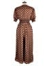 Slate & Willow 100% Polyester Polka Dots Brown Jumpsuit Size 14 - photo 2