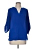 Chaus 100% Polyester Blue 3/4 Sleeve Blouse Size M - photo 1