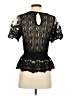 Haute Monde 100% Polyester Black Short Sleeve Top Size S - photo 2