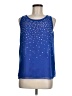 Jennifer Lopez Stars Blue Sleeveless Blouse Size M - photo 1