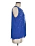 Jennifer Lopez Stars Blue Sleeveless Blouse Size M - photo 4