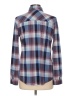 Como Vintage Plaid Blue Long Sleeve Blouse Size L - photo 2