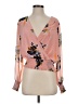 Bar III 100% Polyester Pink 3/4 Sleeve Blouse Size S - photo 1
