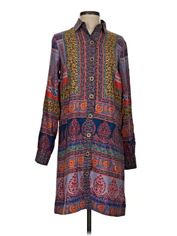 Maeve by Anthropologie Long Sleeve Silk Top (view 1)