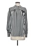 Ann Taylor LOFT 100% Polyester Stripes Silver Long Sleeve Blouse Size S - photo 1