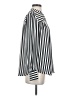 Ann Taylor LOFT 100% Polyester Stripes Silver Long Sleeve Blouse Size S - photo 4