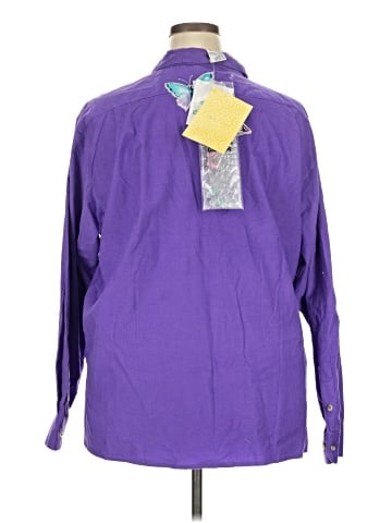 Quacker Factory Long Sleeve Button-Down Shirt (view 2)