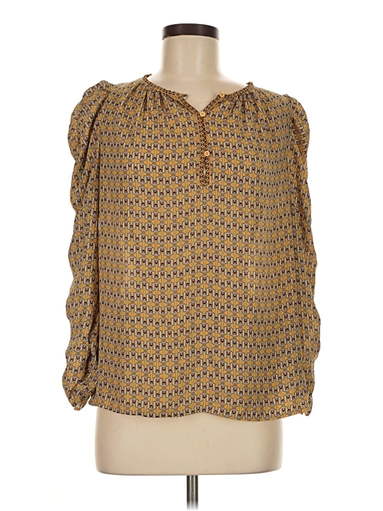 Pre-owned Max Studio 3/4 Sleeve Blouse In Gold
