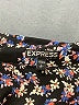 Express 100% Polyester Floral Black Long Sleeve Blouse Size L - photo 7
