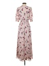 Express 100% Polyester Floral Pink Casual Dress Size XS - photo 2