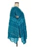 Johnny Was 100% Polyester Teal Short Sleeve Blouse Size XXL - photo 4