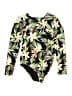 Kona Sol Tropical Black One Piece Swimsuit Size S - photo 1