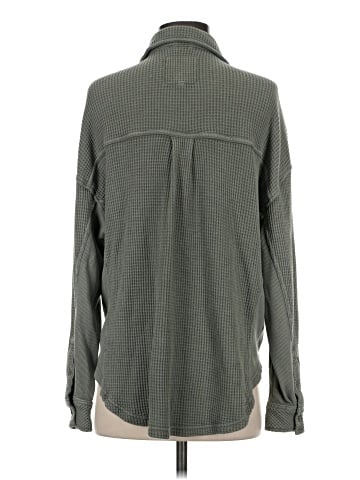Aerie Long Sleeve Button-Down Shirt (view 2)