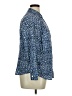 Talbots 100% Cotton Print Blue 3/4 Sleeve Button-Down Shirt Size 16 Petite - photo 4