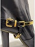 Balmain 100% Leather Black Leather Chain-Link Ankle Boots Size EU 40 - photo 3