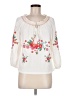 River Island White 3/4 Sleeve Blouse Size 8 - photo 1