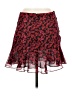 Hey you 100% Polyester Floral Red Casual Skirt Size 6 - photo 2