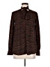 Warehouse 100% Polyester Animal Print Brown Long Sleeve Blouse Size 6 - photo 1